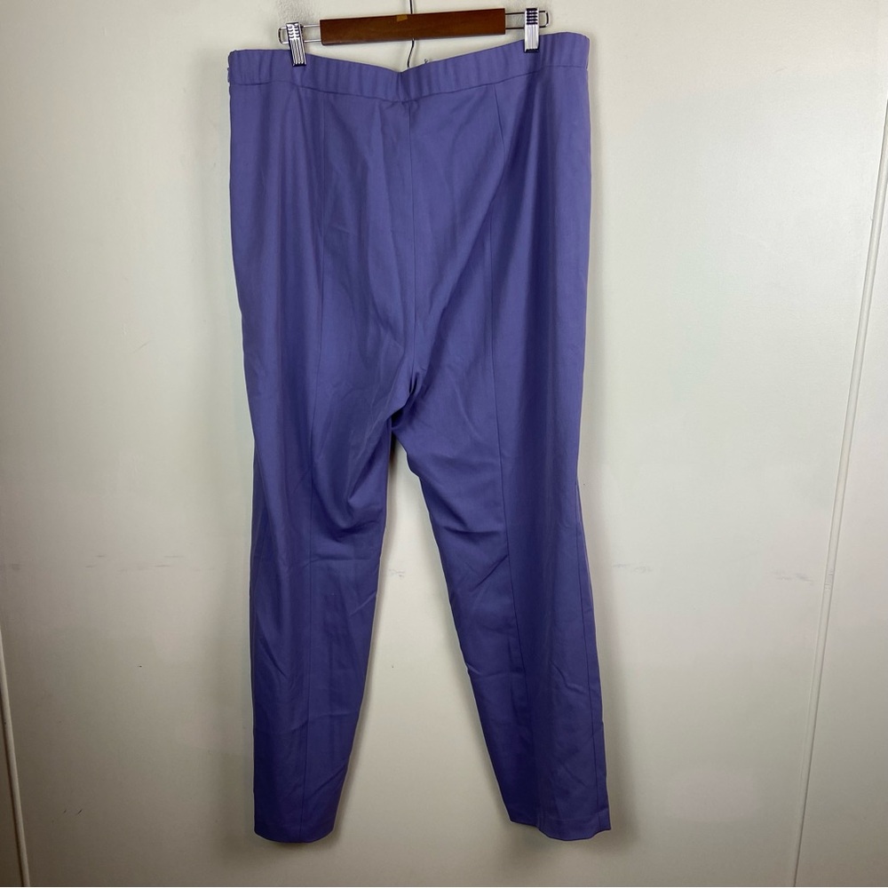 1.State Lavender Purple Split Front Crepe Pants Plus Size 18W Straight Leg - Picture 5 of 10